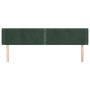 Cabecero de terciopelo verde oscuro 203x16x78/88 cm de , Cabeceros y pies de cama - Ref: Foro24-3118697, Precio: 74,26 €, Des...