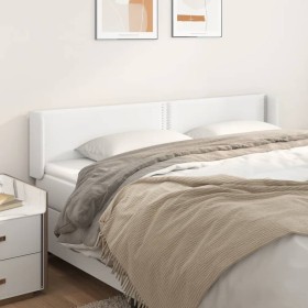 White synthetic leather headboard 183x16x78/88 cm by , Headboards and footboards - Ref: Foro24-3118731, Price: 83,55 €, Disco...
