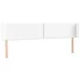 Kopfteil aus weißem Kunstleder, 163 x 16 x 78/88 cm von , Kopf- und Fußteile - Ref: Foro24-3118725, Preis: 75,41 €, Rabatt: %