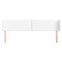 Cabecero de cuero sintético blanco 163x16x78/88 cm de , Cabeceros y pies de cama - Ref: Foro24-3118725, Precio: 75,41 €, Desc...