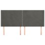Headboard with dark gray velvet ears 183x16x118/128 cm by , Headboards and footboards - Ref: Foro24-3119501, Price: 100,67 €,...