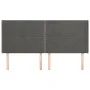 Headboard with dark gray velvet ears 183x16x118/128 cm by , Headboards and footboards - Ref: Foro24-3119501, Price: 100,05 €,...