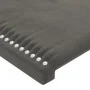 Headboard with dark gray velvet ears 183x16x118/128 cm by , Headboards and footboards - Ref: Foro24-3119501, Price: 100,05 €,...