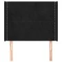Kopfteil mit Ohren aus schwarzem Samt, 103 x 16 x 118/128 cm von , Kopf- und Fußteile - Ref: Foro24-3119484, Preis: 62,91 €, ...
