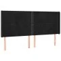 Kopfteil mit Ohren aus schwarzem Samt, 203 x 16 x 118/128 cm von , Kopf- und Fußteile - Ref: Foro24-3119508, Preis: 104,96 €,...