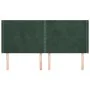 Cabecero con orejas de terciopelo verde oscuro 183x16x118/128cm de , Cabeceros y pies de cama - Ref: Foro24-3119503, Precio: ...