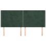 Headboard with dark green velvet ears 183x16x118/128cm by , Headboards and footboards - Ref: Foro24-3119503, Price: 104,06 €,...