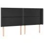 Cabecero con orejas de cuero sintético negro 163x16x118/128 cm de , Cabeceros y pies de cama - Ref: Foro24-3119536, Precio: 1...