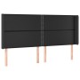 Headboard with black synthetic leather ears 163x16x118/128 cm by , Headboards and footboards - Ref: Foro24-3119536, Price: 11...