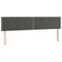 Dunkelgraues Samtkopfteil mit LED 180x5x78/88 cm von , Kopf- und Fußteile - Ref: Foro24-3121533, Preis: 55,09 €, Rabatt: %
