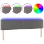 Headboard with LED gray synthetic leather 180x5x78/88 cm by , Headboards and footboards - Ref: Foro24-3121578, Price: 60,67 €...