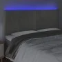 Headboard with LED lights light gray velvet 200x5x118/128 cm by , Headboards and footboards - Ref: Foro24-3122350, Price: 99,...