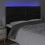 Headboard with LED lights black synthetic leather 180x5x118/128 cm by , Headboards and footboards - Ref: Foro24-3122386, Pric...
