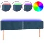 Dark blue velvet LED headboard 183x16x78/88 cm by , Headboards and footboards - Ref: Foro24-3123160, Price: 75,98 €, Discount: %