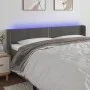 Dark gray velvet headboard with LED 183x16x78/88 cm by , Headboards and footboards - Ref: Foro24-3123157, Price: 66,08 €, Dis...