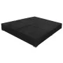 Tumbona cama con sombrilla ratán sintético negra de vidaXL, Camas para exteriores - Ref: Foro24-42950, Precio: 258,04 €, Desc...