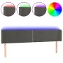 Dark gray velvet headboard with LED 183x16x78/88 cm by , Headboards and footboards - Ref: Foro24-3123157, Price: 66,08 €, Dis...