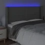 Kopfteil mit LED-grauem Kunstleder 183x16x118/128 cm von , Kopf- und Fußteile - Ref: Foro24-3124014, Preis: 118,19 €, Rabatt: %
