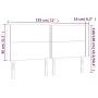 Kopfteil mit LED-grauem Kunstleder 183x16x118/128 cm von , Kopf- und Fußteile - Ref: Foro24-3124014, Preis: 118,19 €, Rabatt: %
