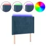 Dark blue velvet LED headboard 93x16x118/128 cm by , Headboards and footboards - Ref: Foro24-3123948, Price: 83,19 €, Discoun...