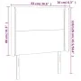 LED-Kopfteil aus dunkelblauem Samt, 93 x 16 x 118/128 cm von , Kopf- und Fußteile - Ref: Foro24-3123948, Preis: 83,41 €, Raba...