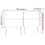 Kopfteil aus schwarzem Samt mit LED 203x16x118/128 cm von , Kopf- und Fußteile - Ref: Foro24-3123976, Preis: 112,49 €, Rabatt: %