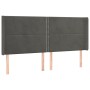 Dunkelgraues Samtkopfteil mit LED 183x16x118/128 cm von , Kopf- und Fußteile - Ref: Foro24-3123969, Preis: 108,83 €, Rabatt: %