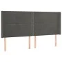 Dunkelgraues Samtkopfteil mit LED 183x16x118/128 cm von , Kopf- und Fußteile - Ref: Foro24-3123969, Preis: 107,63 €, Rabatt: %
