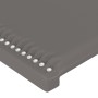 Estructura de cama con cabecero cuero sintético gris 90x190 cm de , Camas y somieres - Ref: Foro24-3125486, Precio: 132,35 €,...