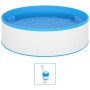 Piscina de chapoteo skimmer colgante y bomba 350x90 cm blanco