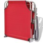 Tumbona con toldo de acero roja de vidaXL, Tumbonas - Ref: Foro24-42933, Precio: 83,39 €, Descuento: %