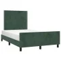 Dark green velvet bed frame with headboard 120x200 cm by , Beds and slatted bases - Ref: Foro24-3125687, Price: 169,88 €, Dis...