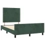 Dark green velvet bed frame with headboard 120x200 cm by , Beds and slatted bases - Ref: Foro24-3125687, Price: 169,88 €, Dis...