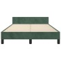 Estructura cama con cabecero terciopelo verde oscuro 120x200 cm