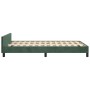 Estructura cama con cabecero terciopelo verde oscuro 120x200 cm