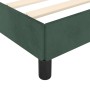 Estructura cama con cabecero terciopelo verde oscuro 120x200 cm