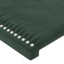 Estructura cama con cabecero terciopelo verde oscuro 120x200 cm