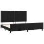 Estructura de cama con cabecero de terciopelo negro 200x200 cm de , Camas y somieres - Ref: Foro24-3125716, Precio: 215,23 €,...