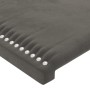 Estructura cama con cabecero terciopelo gris oscuro 180x200 cm