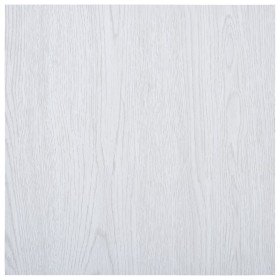 Lamas para suelo autoadhesivas PVC blanco 5,11 m²