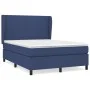Box spring bed with blue fabric mattress 140x190 cm by , Beds and slatted bases - Ref: Foro24-3127803, Price: 515,87 €, Disco...