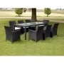 Set comedor de jardín 9 piezas y cojines ratán sintético negro de vidaXL, Conjuntos de jardín - Ref: Foro24-43118, Precio: 72...