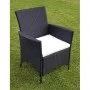 9-piece garden dining set and black synthetic rattan cushions by vidaXL, Garden sets - Ref: Foro24-43118, Price: 728,40 €, Di...