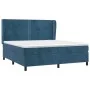Box spring bed with dark blue velvet mattress 180x200 cm by , Beds and slatted bases - Ref: Foro24-3129169, Price: 623,30 €, ...
