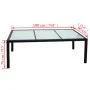 Set comedor de jardín 9 piezas y cojines ratán sintético negro de vidaXL, Conjuntos de jardín - Ref: Foro24-43118, Precio: 72...