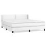 Box spring bed with white synthetic leather mattress 180x200 cm by , Beds and slatted bases - Ref: Foro24-3130734, Price: 547...