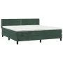 Cama box spring con colchón terciopelo verde oscuro 180x200 cm de , Camas y somieres - Ref: Foro24-3130916, Precio: 546,85 €,...