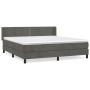 Boxspringbett mit dunkelgrauer Samtmatratze 180x200 cm von , Betten und Lattenroste - Ref: Foro24-3130914, Preis: 524,85 €, R...