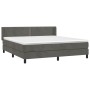 Boxspringbett mit dunkelgrauer Samtmatratze 180x200 cm von , Betten und Lattenroste - Ref: Foro24-3130914, Preis: 524,85 €, R...
