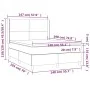 Box spring bed with taupe gray fabric mattress 140x190 cm by , Beds and slatted bases - Ref: Foro24-3131829, Price: 543,00 €,...